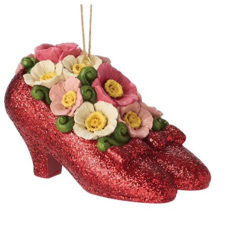 Jim Shore Jim Shore Wizard of Oz Ruby Slippers with Poppies Ornament