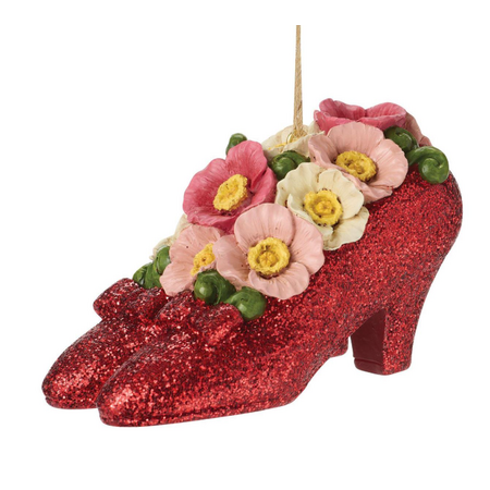 Jim Shore Jim Shore Wizard of Oz Ruby Slippers with Poppies Ornament
