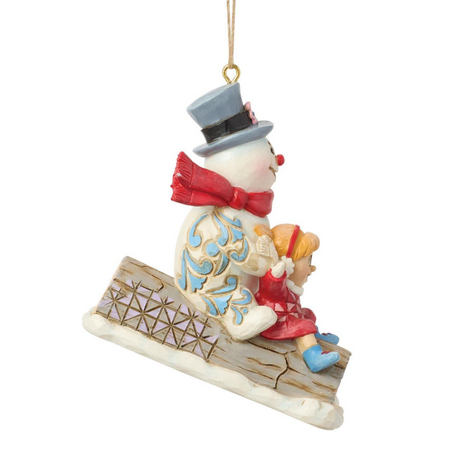 Jim Shore Jim Shore Frosty & Karen in Log Sled Ornament