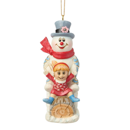 Jim Shore Jim Shore Frosty & Karen in Log Sled Ornament