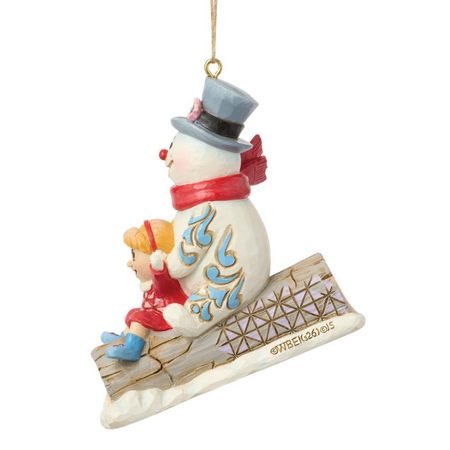 Jim Shore Jim Shore Frosty & Karen in Log Sled Ornament