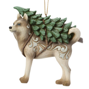 Jim Shore Jim Shore Woodland Husky with Tree Ornament