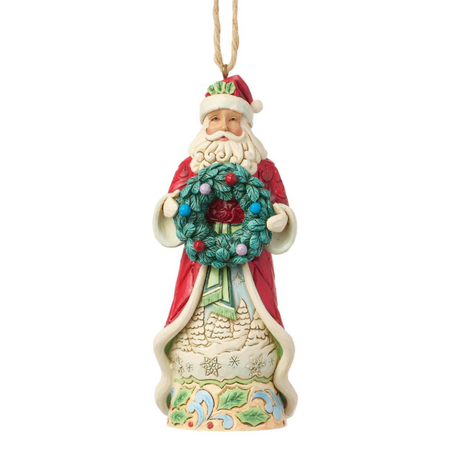 Jim Shore Jim Shore Santa Holding Wreath Ornament