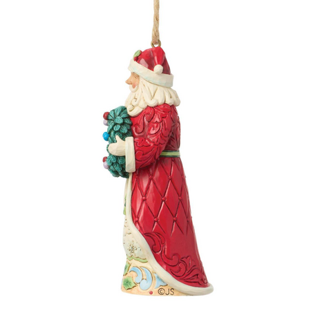 Jim Shore Jim Shore Santa Holding Wreath Ornament