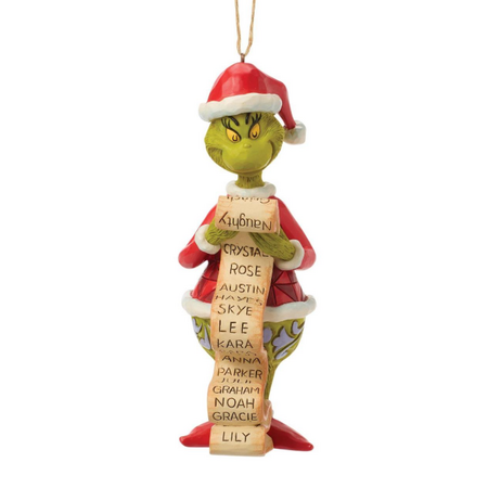 Jim Shore Jim Shore Grinch with List Ornament
