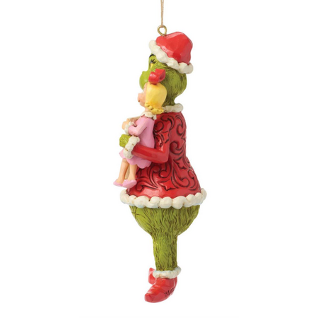 Jim Shore Jim Shore Grinch and  Cindy Lou with Sign Ornament