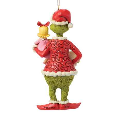 Jim Shore Jim Shore Grinch and  Cindy Lou with Sign Ornament