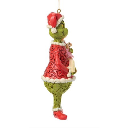 Jim Shore Jim Shore Grinch and  Cindy Lou with Sign Ornament