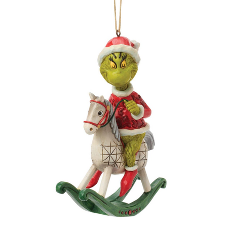 Jim Shore Jim Shore Grinch on Rocking Horse Ornament