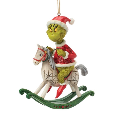 Jim Shore Jim Shore Grinch on Rocking Horse Ornament