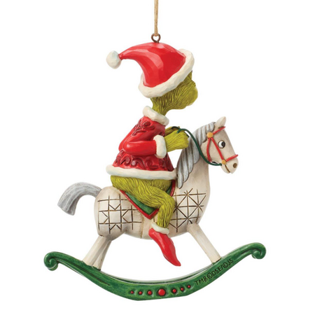 Jim Shore Jim Shore Grinch on Rocking Horse Ornament