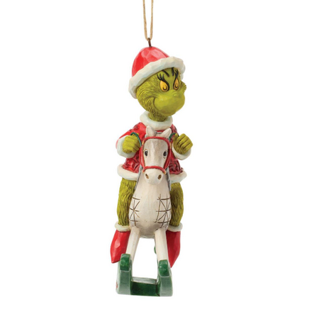 Jim Shore Jim Shore Grinch on Rocking Horse Ornament