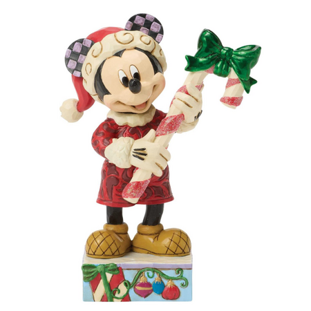 Jim Shore Jim Shore Mickey with Candy Cane Figurine