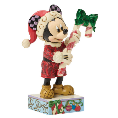 Jim Shore Jim Shore Mickey with Candy Cane Figurine