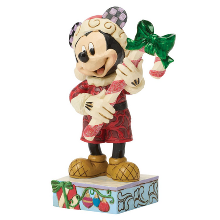 Jim Shore Jim Shore Mickey with Candy Cane Figurine