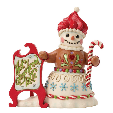 Jim Shore Jim Shore Gingerbread Snowman Sign Figurine