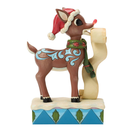 Jim Shore Jim Shore Rudolph with List in Mouth LED Figurine