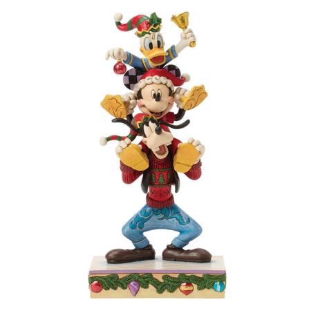 Jim Shore Jim Shore Mickey Donald Goofy Stacked Figurine