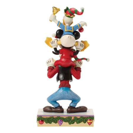Jim Shore Jim Shore Mickey Donald Goofy Stacked Figurine