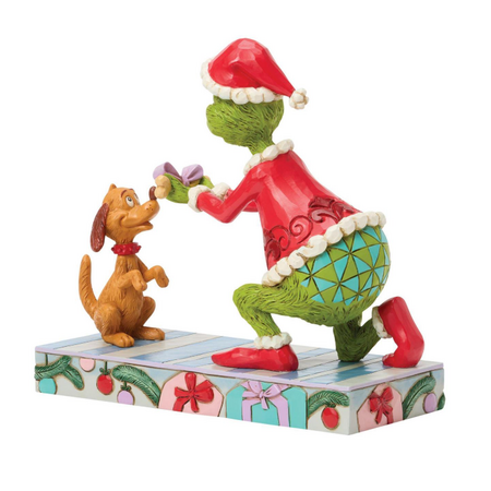 Jim Shore Jim Shore Grinch Giving Max a Bone Figurine
