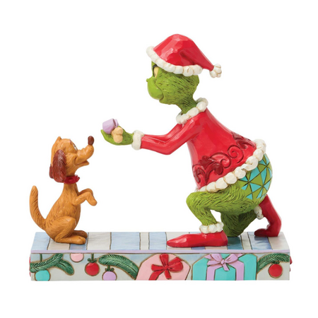 Jim Shore Jim Shore Grinch Giving Max a Bone Figurine