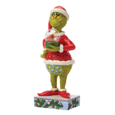 Jim Shore Jim Shore Grinch Holding Dome with Max Figurine