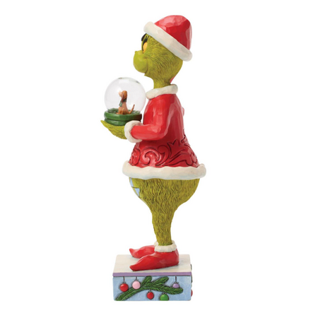 Jim Shore Jim Shore Grinch Holding Dome with Max Figurine
