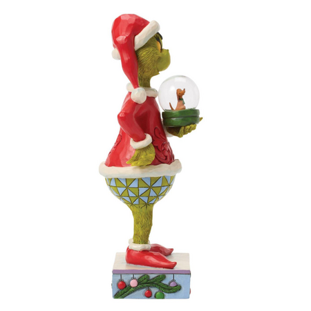 Jim Shore Jim Shore Grinch Holding Dome with Max Figurine