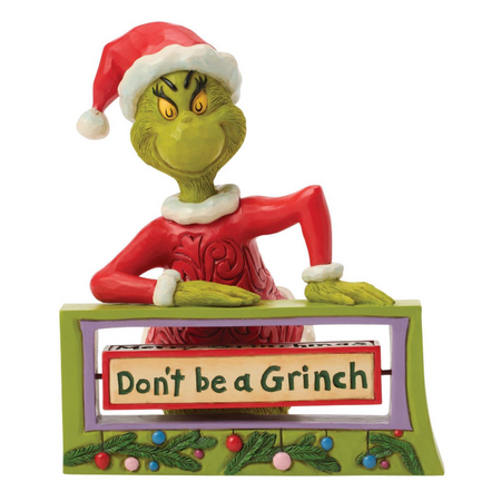 Jim Shore Jim Shore Grinch with Rotating Messages Figurine