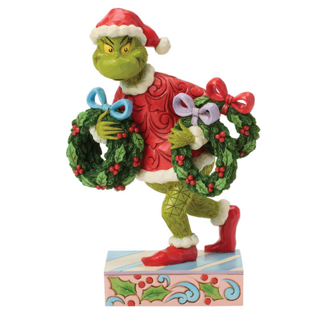 Jim Shore Jim Shore Grinch with Multiple Wreaths Figurine