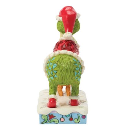 Jim Shore Jim Shore Grinch Trying Antlers on Max Figurine