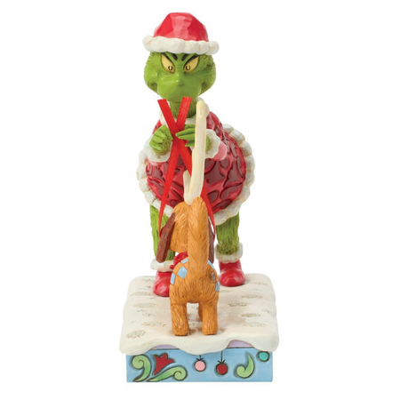 Jim Shore Jim Shore Grinch Trying Antlers on Max Figurine