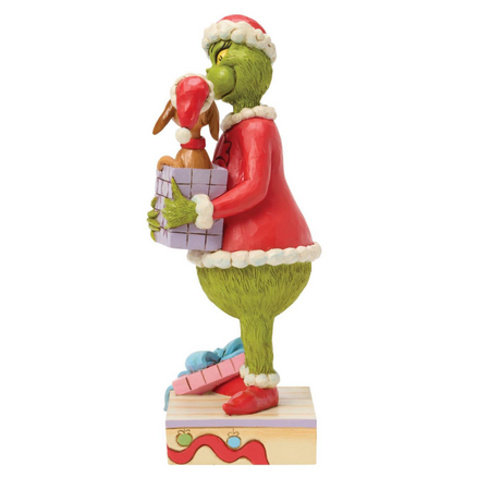 Jim Shore Jim Shore Grinch Holding Gift with Max Figurine