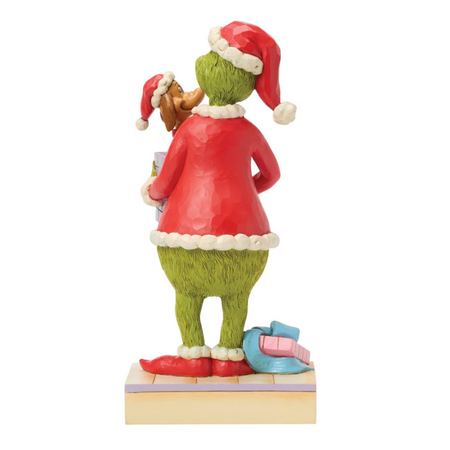 Jim Shore Jim Shore Grinch Holding Gift with Max Figurine