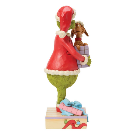 Jim Shore Jim Shore Grinch Holding Gift with Max Figurine