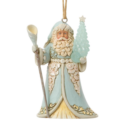 Jim Shore Jim Shore Coastal Santa with Sea Glass Tree Ornament