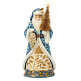 Jim Shore Jim Shore Blue & Gold Santa Sisal Figurine