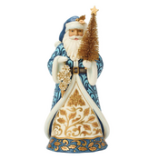 Jim Shore Jim Shore Blue & Gold Santa Sisal Figurine