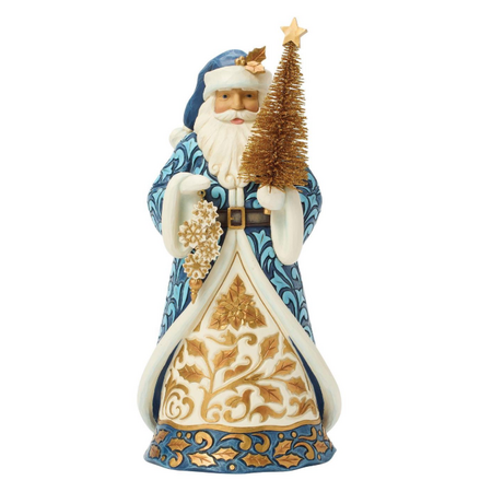 Jim Shore Jim Shore Blue & Gold Santa Sisal Figurine