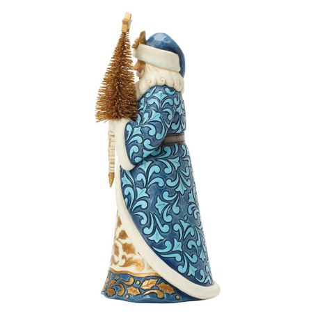 Jim Shore Jim Shore Blue & Gold Santa Sisal Figurine