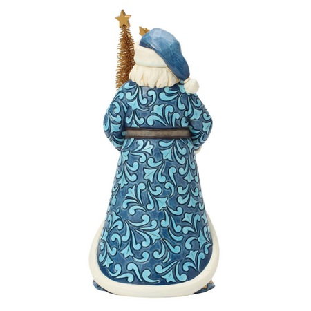 Jim Shore Jim Shore Blue & Gold Santa Sisal Figurine