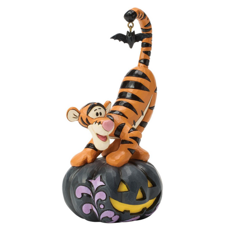 Jim Shore Jim Shore Tigger on Black Jack-O-Lantern Figurine