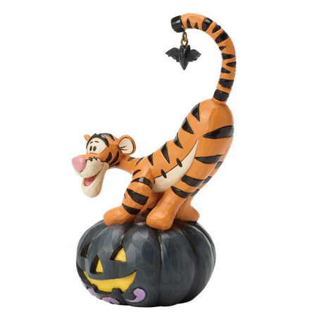 Jim Shore Jim Shore Tigger on Black Jack-O-Lantern Figurine
