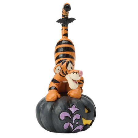 Jim Shore Jim Shore Tigger on Black Jack-O-Lantern Figurine
