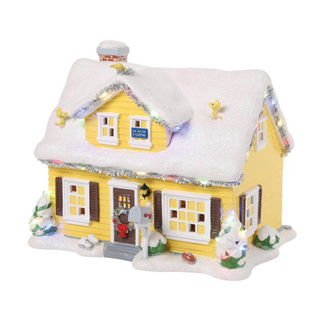 Department 56 Peanuts Village Van Pelt Residence Lit House