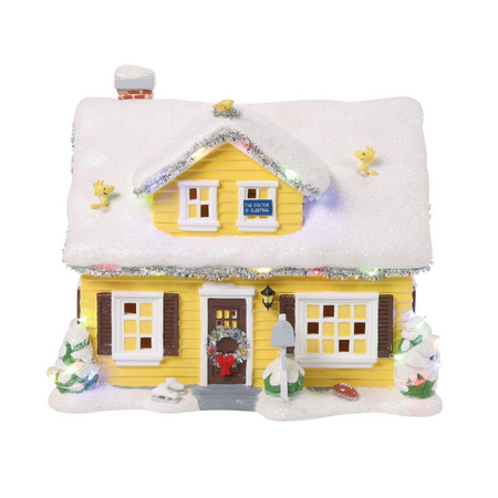 Department 56 Peanuts Village Van Pelt Residence Lit House