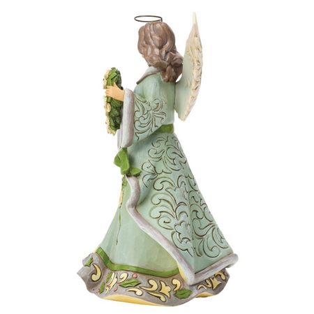 Jim Shore Jim Shore Opal & Moss Poinsettia Angel Figurine