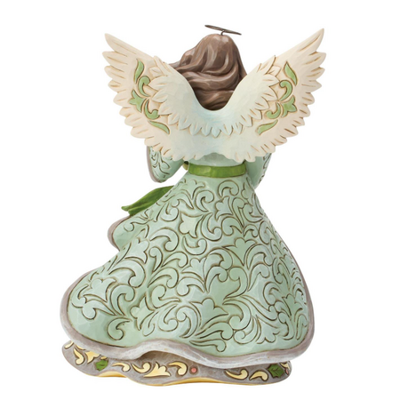 Jim Shore Jim Shore Opal & Moss Poinsettia Angel Figurine