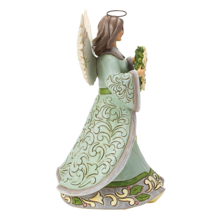 Jim Shore Jim Shore Opal & Moss Poinsettia Angel Figurine