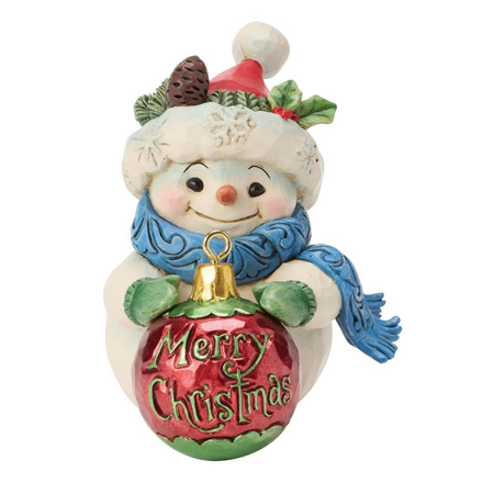 Jim Shore Jim Shore Snowman Ball Ornament Mini Figurine